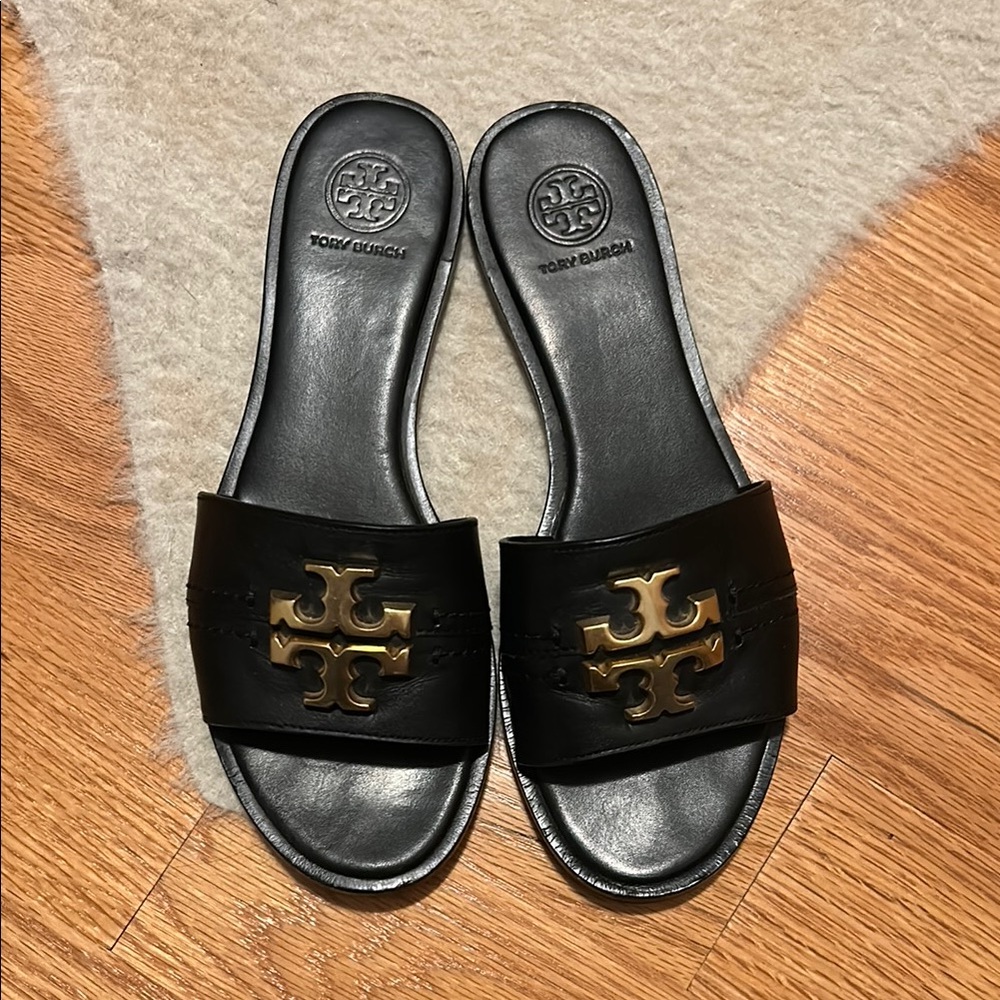 Tory Burch Black Slide Sandals